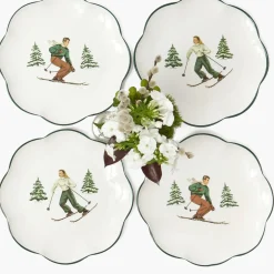Heidi & Hans Skier Dinner Plate  (Set of 4)