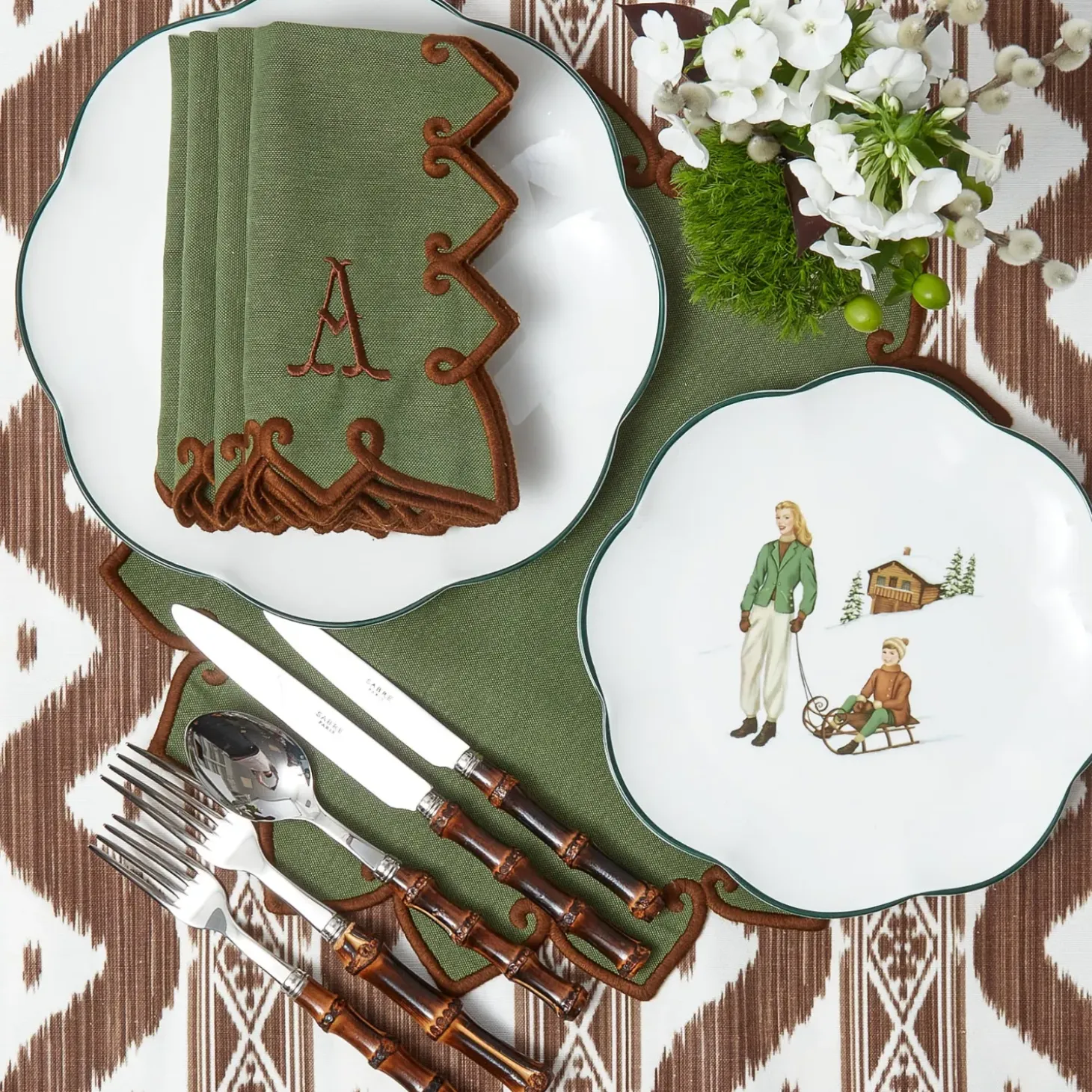 Heidi & Hans Skier Starter Plates (Set of 4)