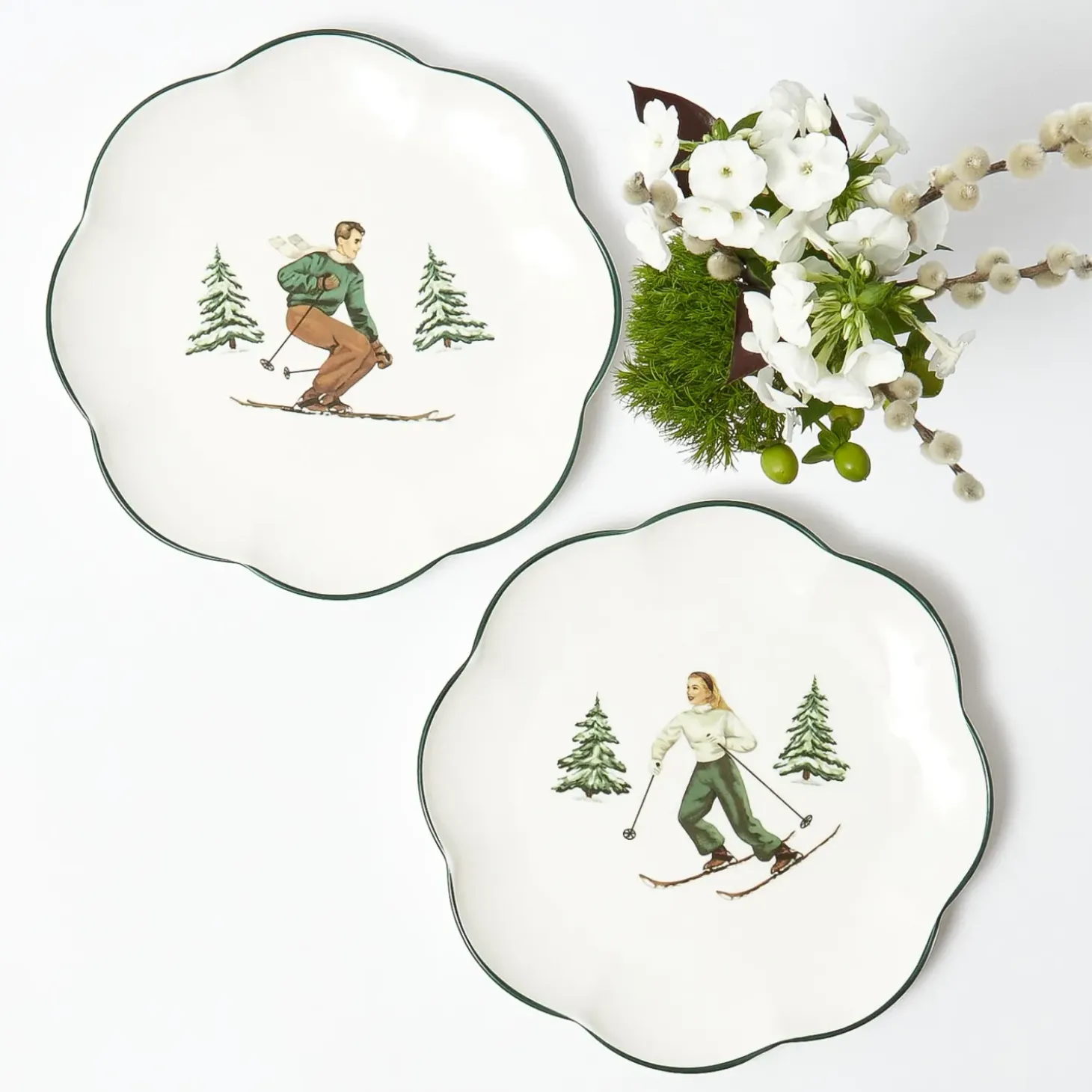 Heidi & Hans Skier Starter Plates (Set of 4)