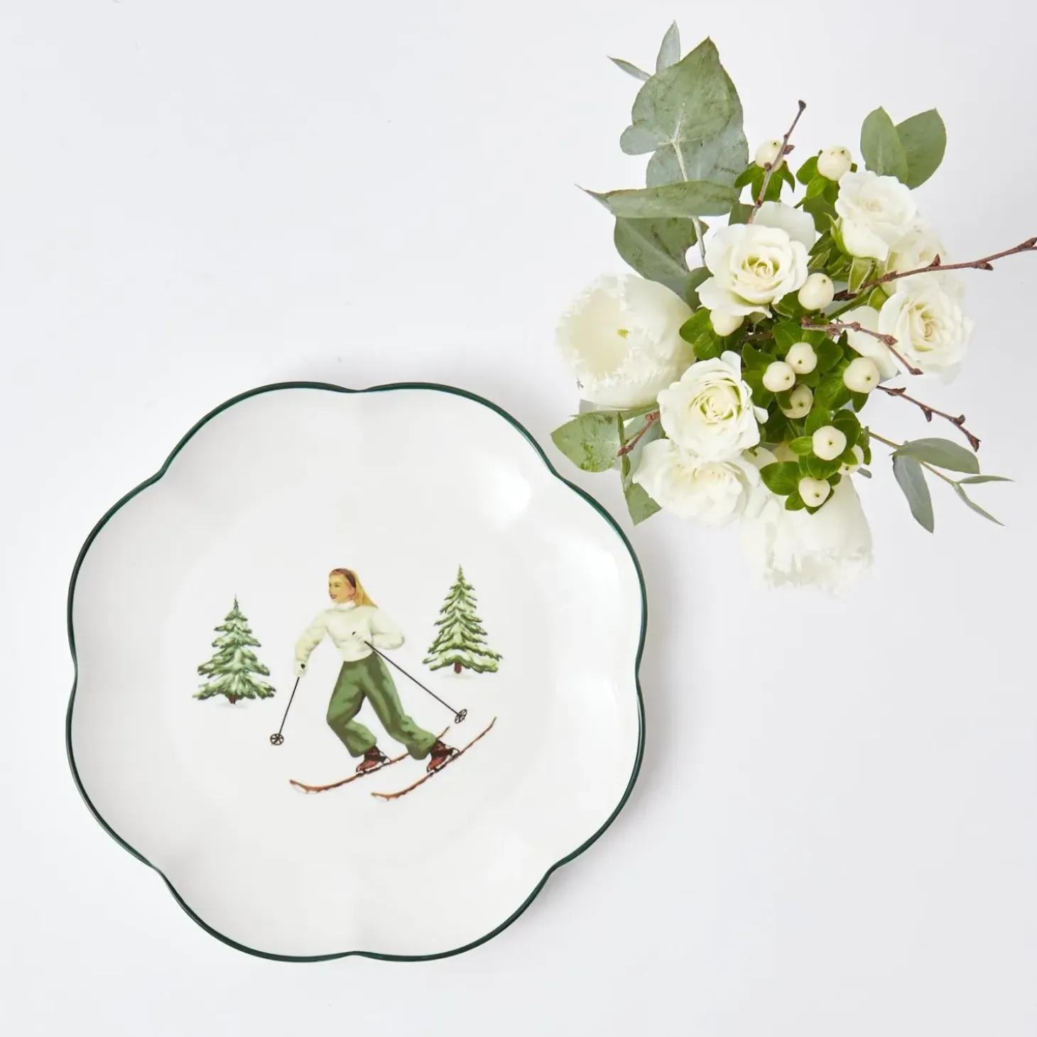 Heidi & Hans Skier Starter Plates (Set of 4)