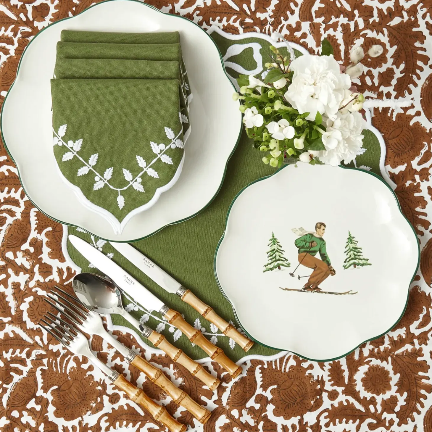 Heidi & Hans Skier Starter Plates (Set of 4)
