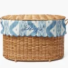 Isabella Rattan Basket with Ikat Liner (Medium)