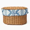 Isabella Rattan Basket with Ikat Liner (Small)