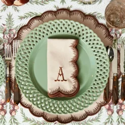 Isabella Taupe & Chocolate Napkins (Set of 4)