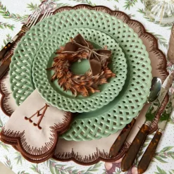 Isabella Taupe & Chocolate Placemats & Napkins (Set of 4)