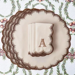 Isabella Taupe & Chocolate Placemats (Set of 4)