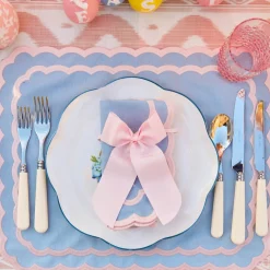 Isla Blue & Pink Placemats & Napkins (Set of 4)