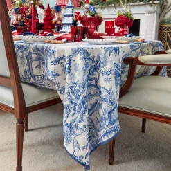 Isla Blue Toile Tablecloth