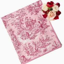 Isla Pink Toile Tablecloth