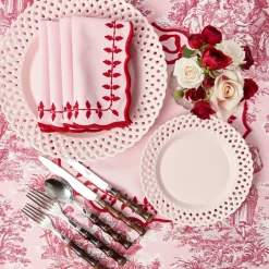 Isla Pink Toile Tablecloth