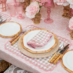 Isla Putty & Pink Gingham Placemats (Set of 4)