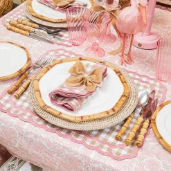 Isla Putty & Pink Gingham Placemats (Set of 4)