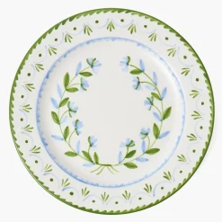 Josephine Green & Blue Dinner Plate