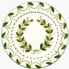 Josephine Olive & Gold Garland Dinner Plate