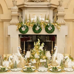 Josephine Olive & Gold Garland Dinner Plate