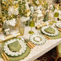 Josephine Olive & Gold Garland Dinner Plate