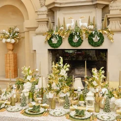 Josephine Olive & Gold Garland Starter Plate