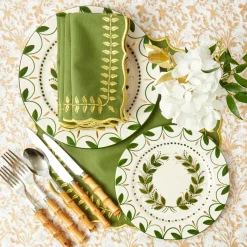 Josephine Olive & Gold Garland Starter Plate