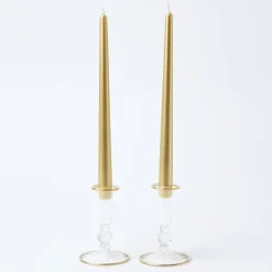 Joy Gold Fluted Candle Holder (Pair)