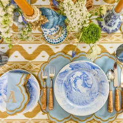 Julia Blue Marbled Dinner Plate