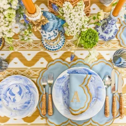 Julia Blue Marbled Starter Plate (Set of 4)