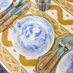 Julia Blue Marbled Starter Plate (Set of 4)