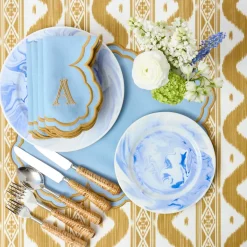 Julia Blue Marbled Starter Plate (Set of 4)