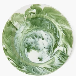 Julia Green Marbled Dinner Plates (Set of 4)