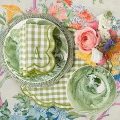 Julia Green Marbled Starter Plates (Set of 4)