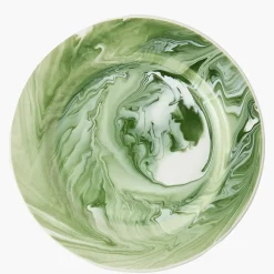 Julia Green Marbled Starter Plates (Set of 4)