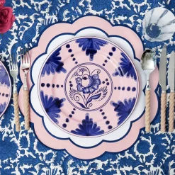 Kamari Pink & Blue Dinner Plate