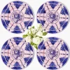 Kamari Pink & Blue Dinner & Starter Plates (Set of 8)