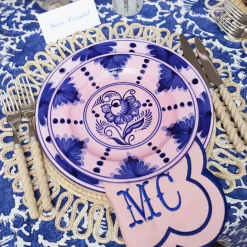 Kamari Pink & Blue Dinner & Starter Plates (Set of 8)