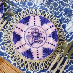 Kamari Pink & Blue Dinner Plates (Set of 4)