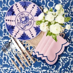 Kamari Pink & Blue Dinner Plates (Set of 4)