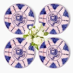 Kamari Pink & Blue Starter Plates (Set of 4)