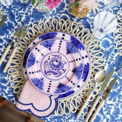 Kamari Pink & Blue Starter Plates (Set of 4)
