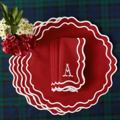 Katherine Berry Red Placemats & Napkins (Set of 4)