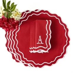 Katherine Berry Red Placemats & Napkins (Set of 4)