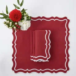 Katherine Berry Red Placemats & Napkins (Set of 4)
