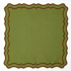 Katherine Green & Chocolate Napkins (Set of 4)