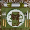 Katherine Green & Chocolate Placemats & Napkins (Set of 4)