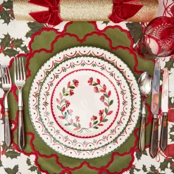 Katherine Green & Red Placemats (Set of 4)