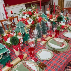 Katherine Green & Red Placemats & Napkins (Set of 4)