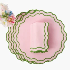 Katherine Pink & Green Placemats & Napkins (Set of 4)