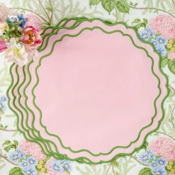 Katherine Pink & Green Placemats & Napkins (Set of 4)