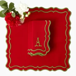 Katherine Red & Green Napkins (Set of 4)
