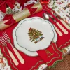 Katherine Red & Green Placemats & Napkins (Set of 4)