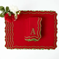 Katherine Red & Green Placemats & Napkins (Set of 4)