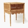 Lara Rattan Scalloped Bedside Table